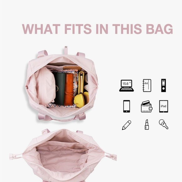 BagSmart Soft Pink Travel Bag - Picture 5 of 10